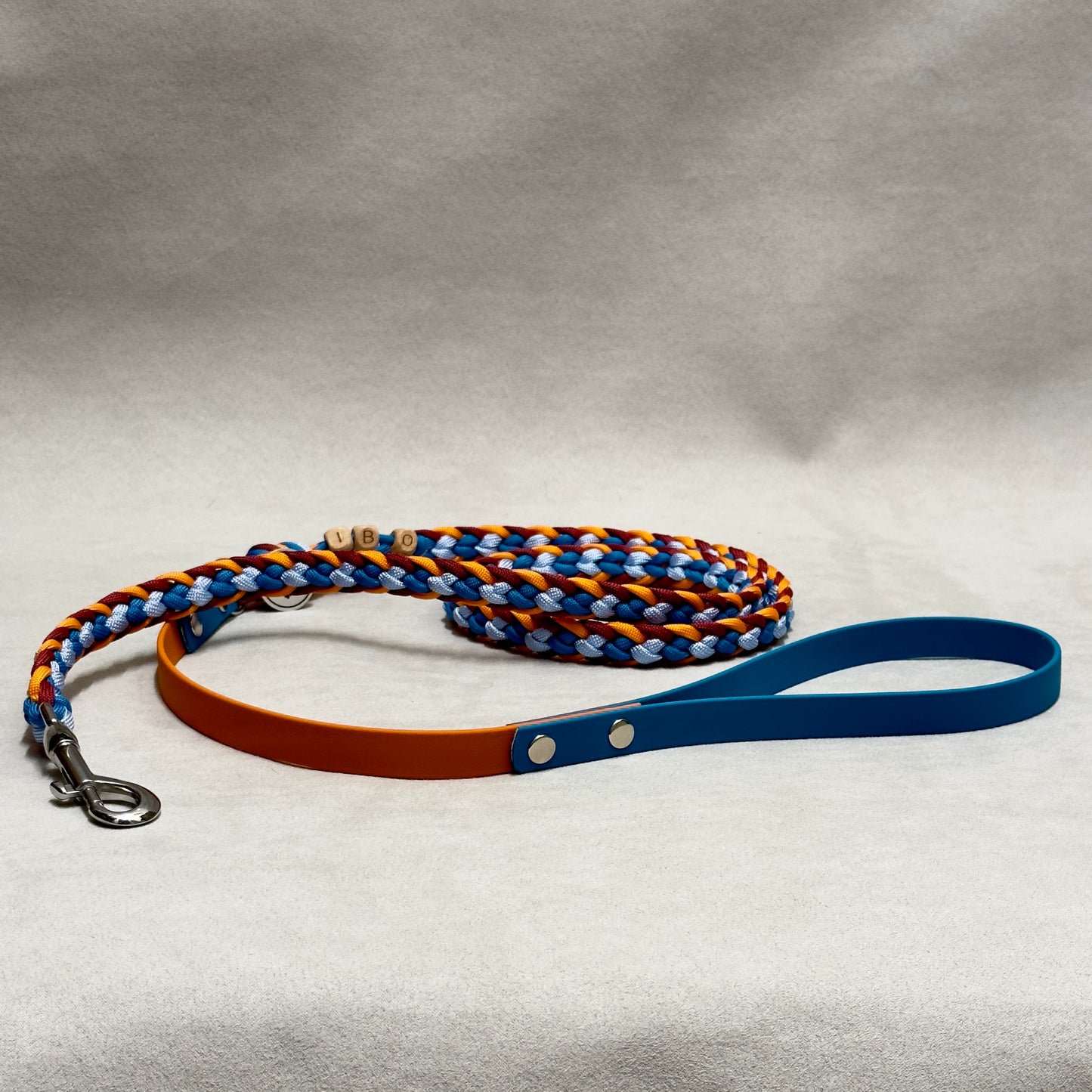 Guinzaglio intreccio paracord karayatsu e biothane mini 16mm