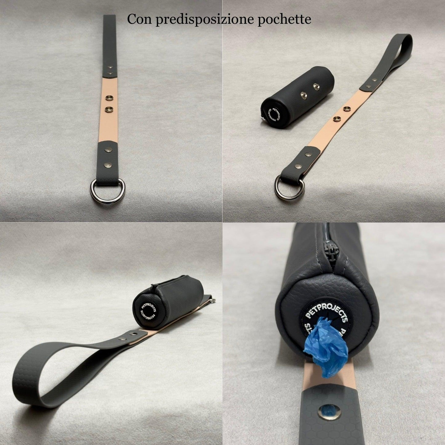 Guinzaglio corda monocolore e biothane 25mm - PET PROJECTS