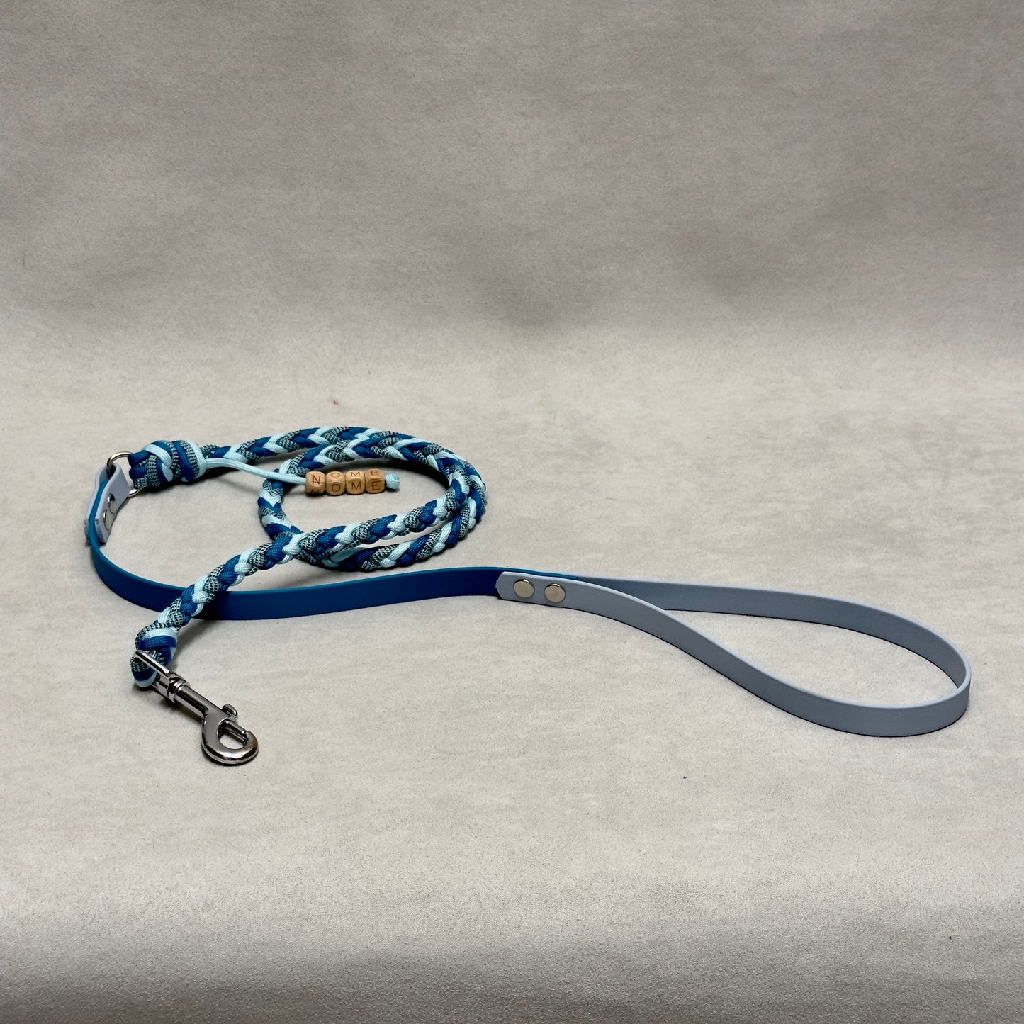Herringbone paracord and biothane braided leash 16mm