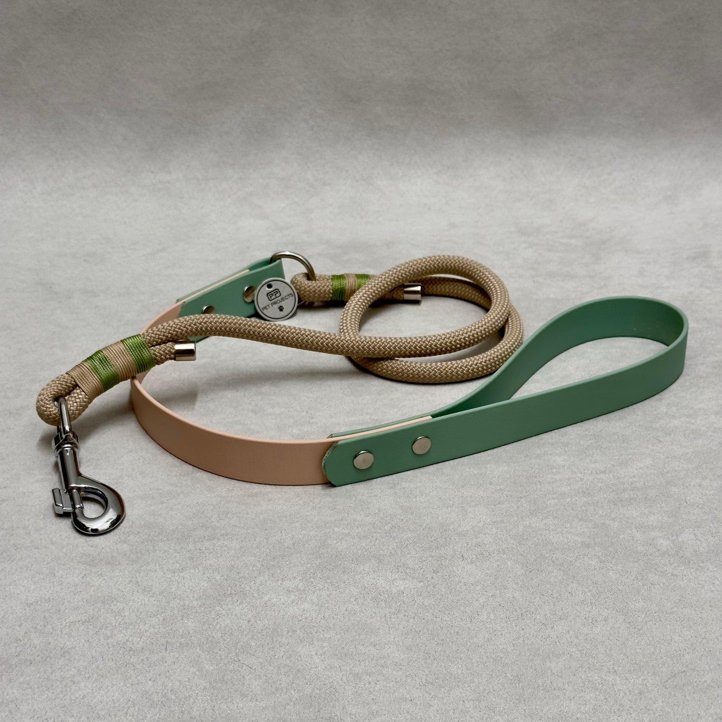 Guinzaglio corda monocolore e biothane 25mm - PET PROJECTS