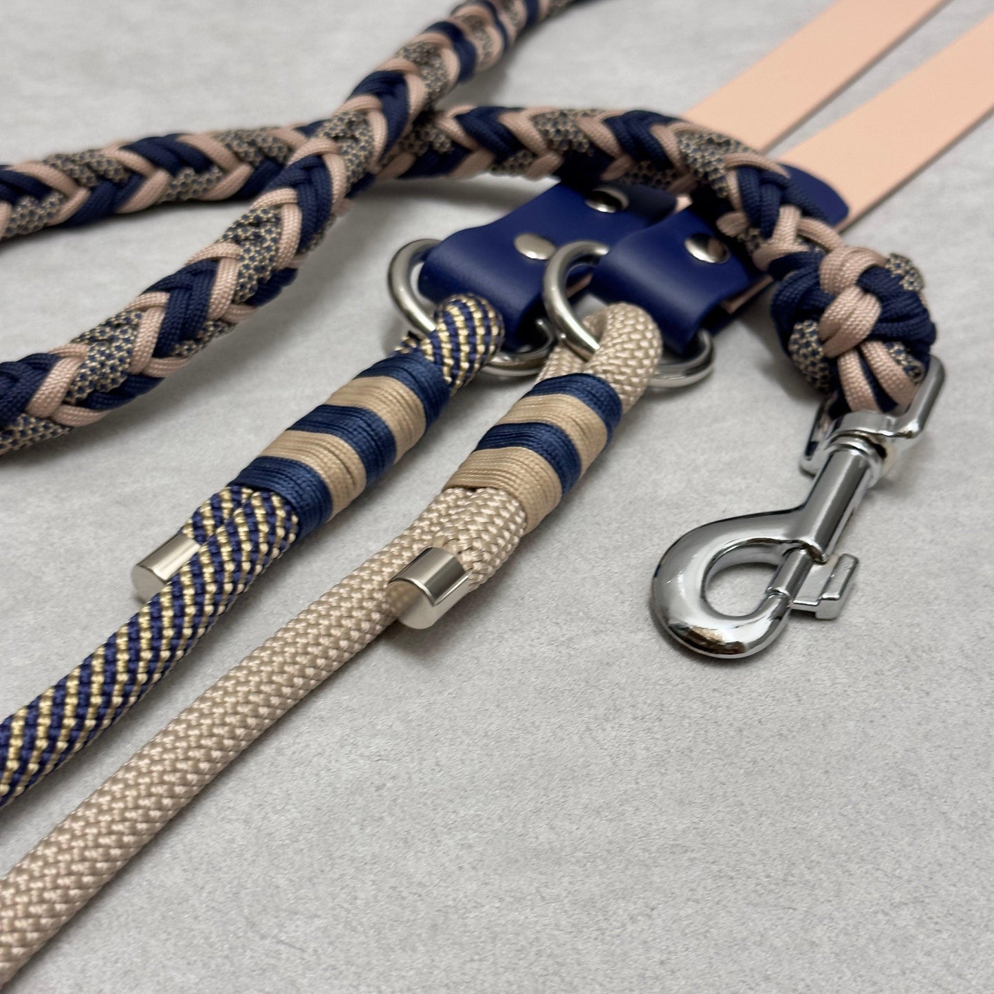 Guinzaglio intreccio paracord herringbone e biothane 25mm - PET PROJECTS