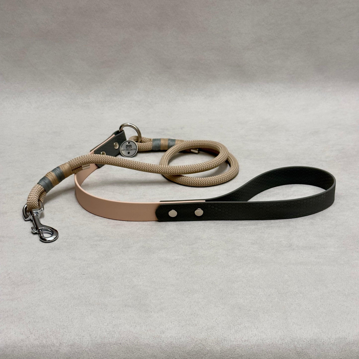 Guinzaglio corda monocolore e biothane 25mm - PET PROJECTS