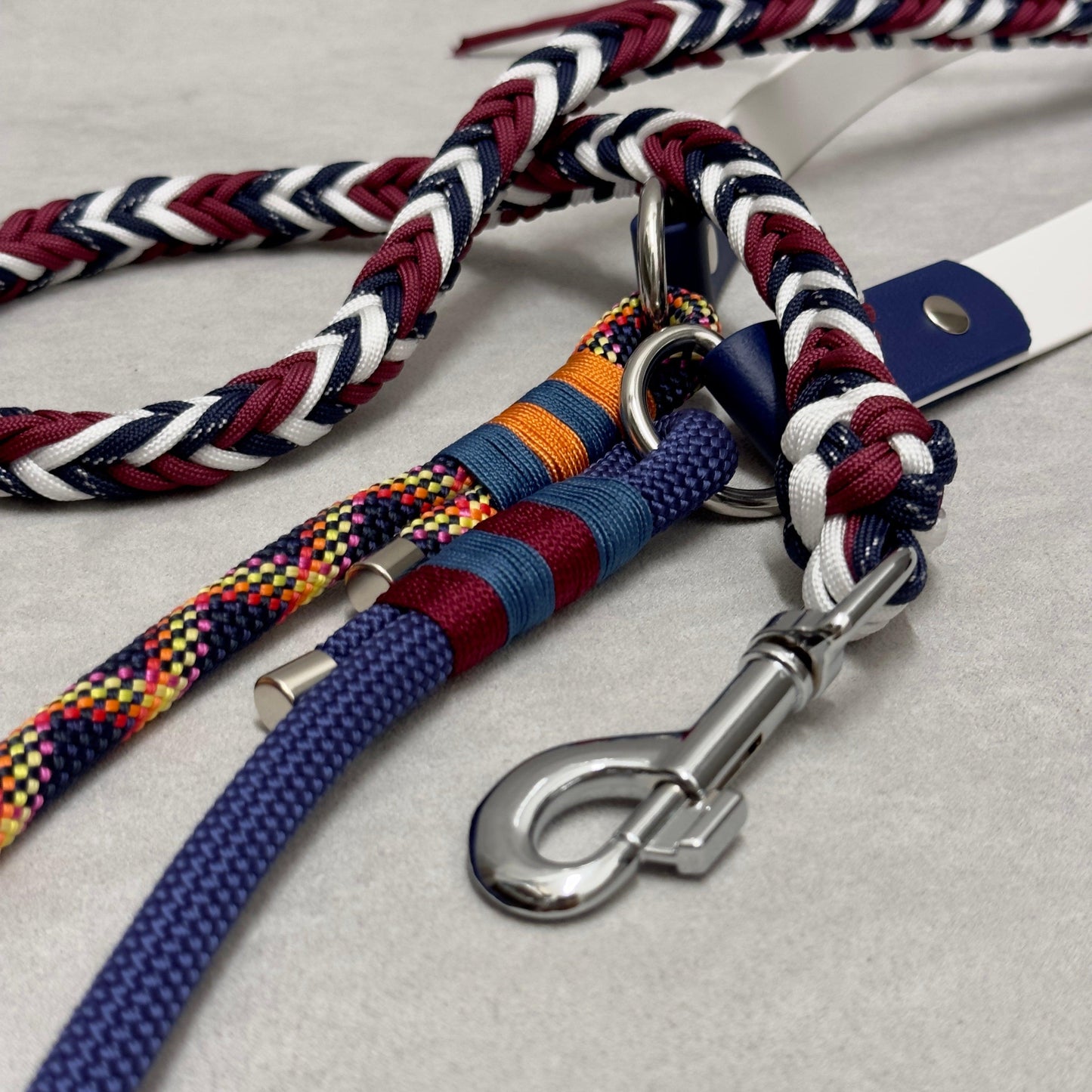 Guinzaglio intreccio paracord herringbone e biothane 25mm - PET PROJECTS