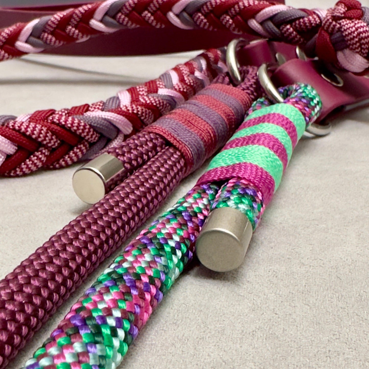 Guinzaglio intreccio paracord herringbone e biothane 25mm - PET PROJECTS