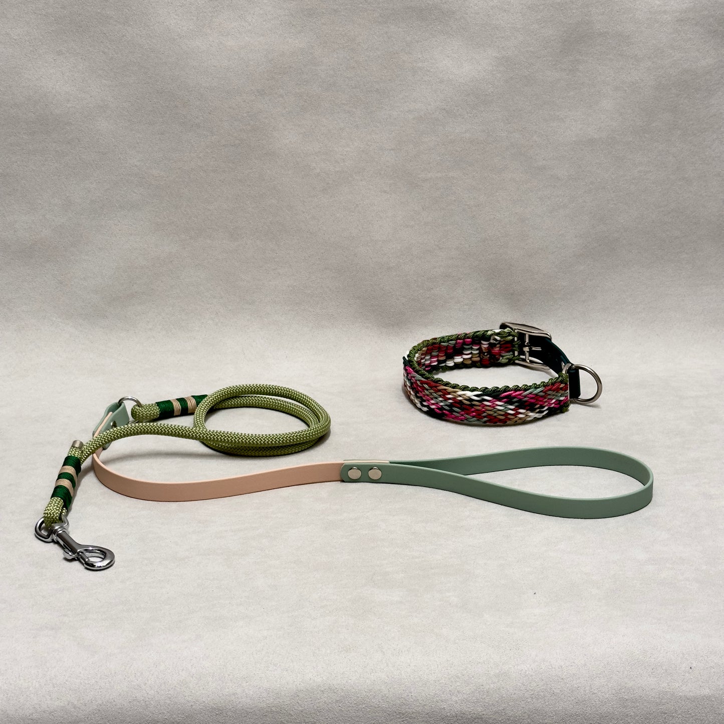 16mm single color rope and biothane leash