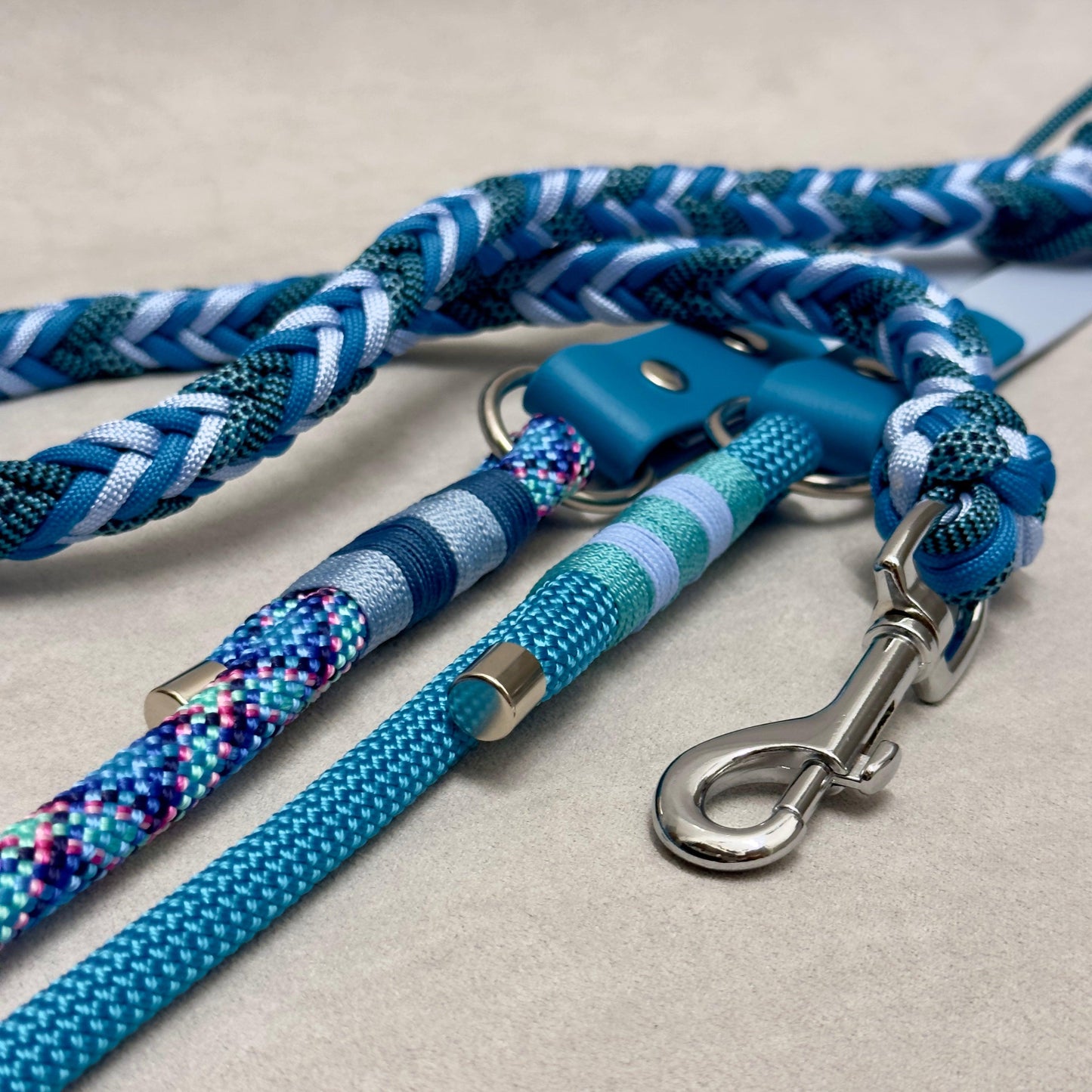 Guinzaglio corda multicolore e biothane 25mm - PET PROJECTS